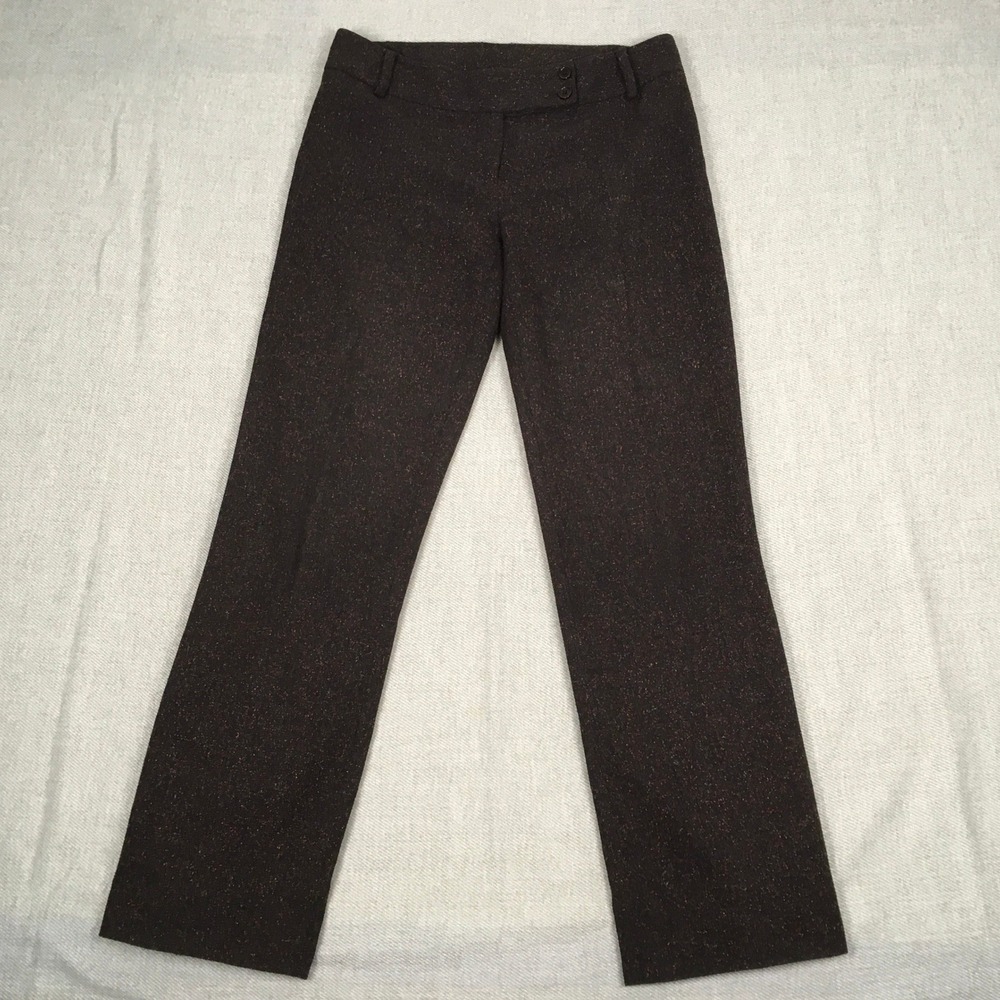 Yansi Fugel Women's Trouser Dress Pants Wool‎ Silk Speckle Pattern Size 4